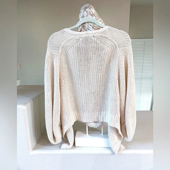 Brochu Walker Linen Open Knit Cardigan – CreamSize SNew